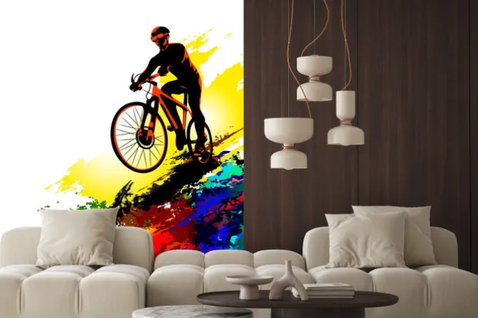 Naklejka: Sport rowerzystów. ilustracji wektorowych