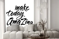 Naklejka: Spraw, by dziś było niesamowicie. inspirujący cytat ręcznie czarnym