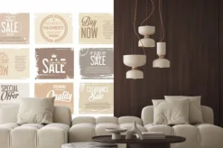 Naklejka: Sprzedaż kolekcji retro grunge baner