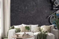 Naklejka: Sprzęt sportowy na czarnym tle. widok z góry. motywacja