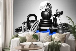 Naklejka: Sprzęty do ćwiczeń