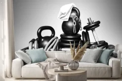 Naklejka: Sprzęty do ćwiczeń