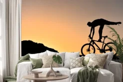 Naklejka: Sıradışı bisikletçi siluet