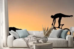 Naklejka: Sıradışı bisikletçi siluet