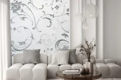 Naklejka: Stained glass flower pattern