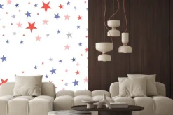 Naklejka: Stany zjednoczone patriotyczne tło w kolorach flagi z wyblakłe