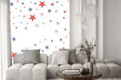 Naklejka: Stany zjednoczone patriotyczne tło w kolorach flagi z wyblakłe