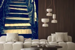 Naklejka: Stare drewniane schody