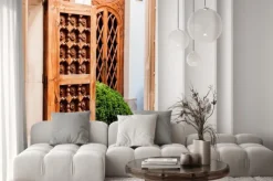 Naklejka: Stare drewniane drzwi