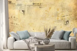 Naklejka: Stare gazety w tle