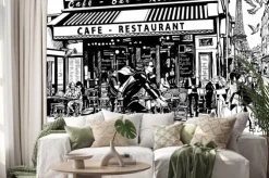 Naklejka: Stare kawiarnia w paryżu