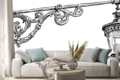 Naklejka: Stare lampy uliczne