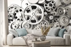 Naklejka: Stare zardzewiałe biegów