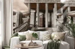 Naklejka: Starożytna grecka świątynia z kolumnami