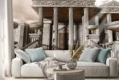 Naklejka: Starożytna grecka świątynia z kolumnami