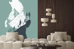 Naklejka: Stały niedźwiedź ilustracji