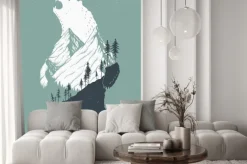 Naklejka: Stały niedźwiedź ilustracji