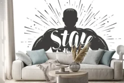 Naklejka: Stay strong. sport inspiring workout and gym motivation quote.