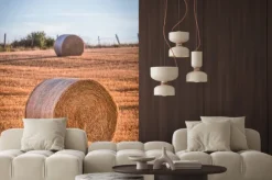 Naklejka: Stogi siana na polu