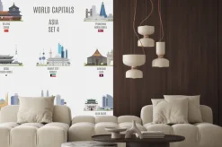 Naklejka: Stolice świata