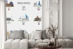 Naklejka: Stolice świata