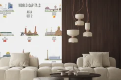 Naklejka: Stolice świata