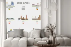 Naklejka: Stolice świata