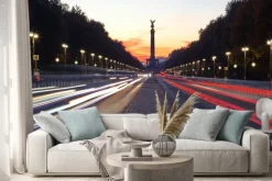 Naklejka: Straße des 17. juni w berlinie mit siegessäule