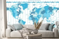 Naklejka: Strefy czasowe na mapie