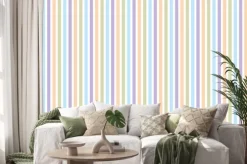 Naklejka: Streifenmuster tła pastellfarben