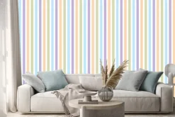 Naklejka: Streifenmuster tła pastellfarben