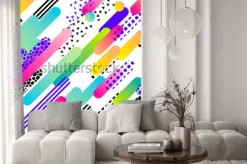 Naklejka: Streszczenie bezszwowe wektor wzór dla dziewcząt, chłopców, ubrania.