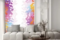 Naklejka: Streszczenie cyfrowe tła z kolorowych pikseli