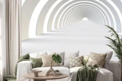 Naklejka: Streszczenie futurystyczny tunel w nowoczesnym stylu