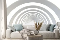 Naklejka: Streszczenie futurystyczny tunel w nowoczesnym stylu