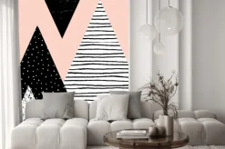 Naklejka: Streszczenie geometryczny krajobraz