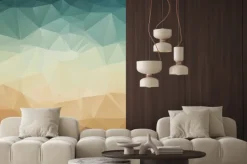 Naklejka: Streszczenie geometryczny wzór retro tle