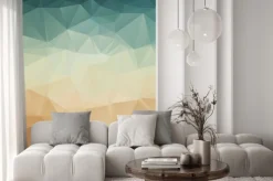 Naklejka: Streszczenie geometryczny wzór retro tle