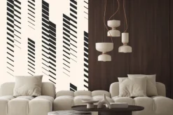 Naklejka: Streszczenie graficzny wzór z pionowe linie, tory, paski półtonów.