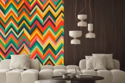 Naklejka: Streszczenie kolor vintage, retro bezszwowe tło wzór