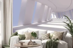 Naklejka: Streszczenie korytarz wnętrza. 3d renderowania ilustracji