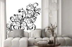 Naklejka: Streszczenie kwiatowy gałęzi, szkic do projektowania