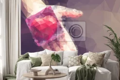 Naklejka: Streszczenie low poly tło, geometria trójkąta