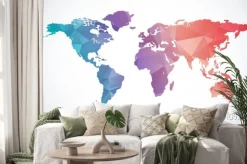 Naklejka: Streszczenie mapa świata