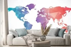 Naklejka: Streszczenie mapa świata