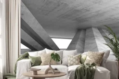 Naklejka: Streszczenie pusty beton wnętrze renderowania 3d