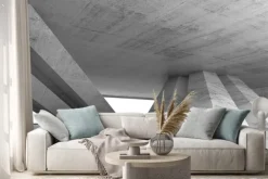 Naklejka: Streszczenie pusty beton wnętrze renderowania 3d