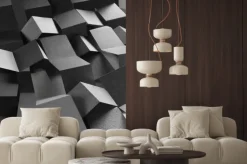 Naklejka: Streszczenie skład paski papieru, geometryczne tło