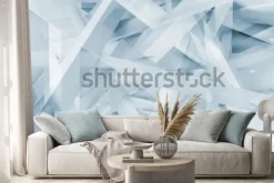 Naklejka: Streszczenie tło cyfrowy, wzór wielokątne niebieski i biały dźwigary