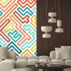 Naklejka: Striped colorful seamless geometric pattern.
